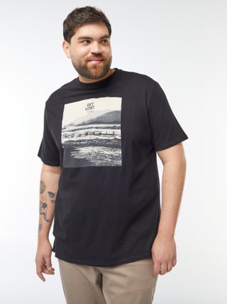 T-shirt en maille jersey imprimé avec manches courtes