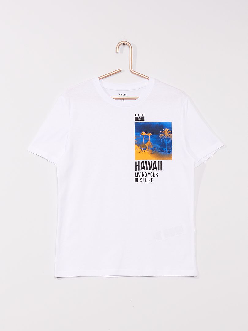 T-shirt en maille jersey imprimé BLANC - Kiabi