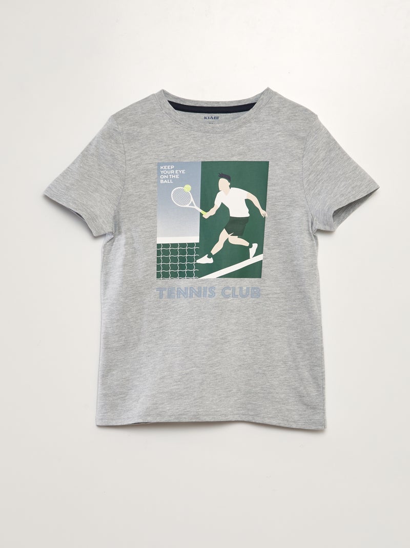 T-shirt en maille jersey imprimé Gris - Kiabi