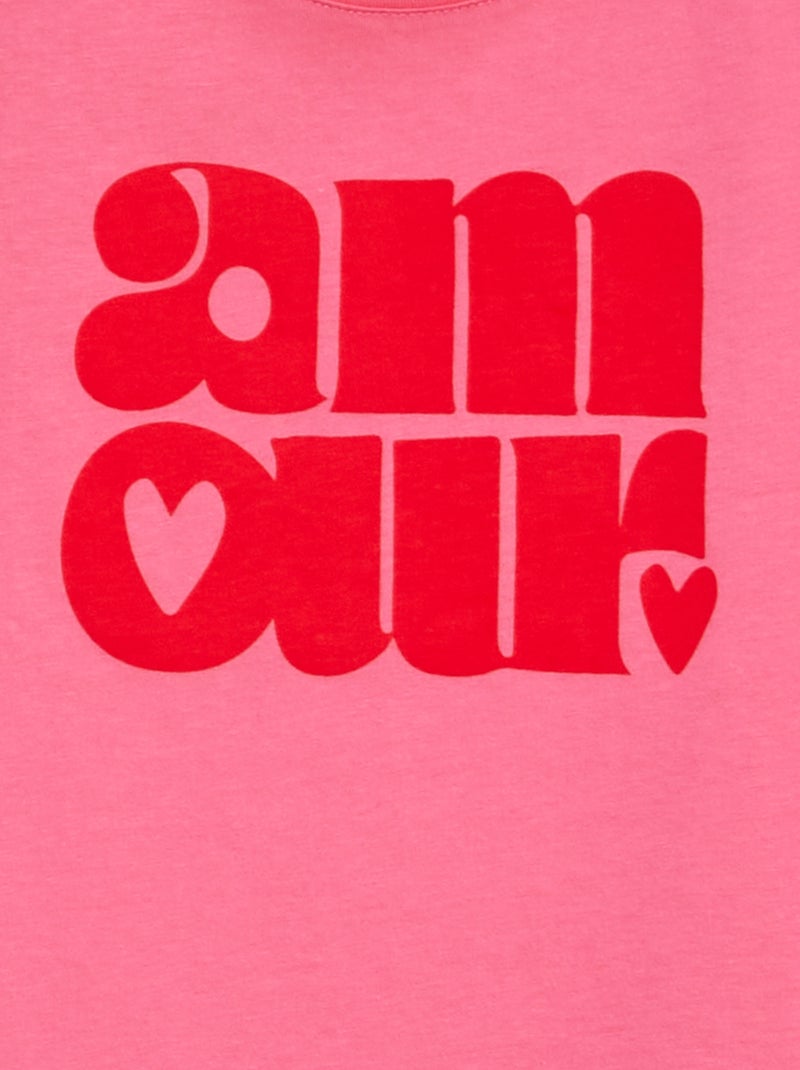 T-shirt en maille jersey imprimé ROSE - Kiabi