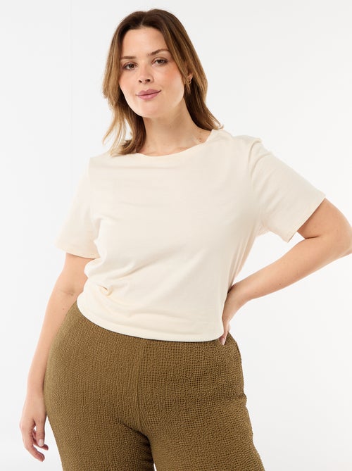 T-shirt en maille jersey manches courtes - Kiabi