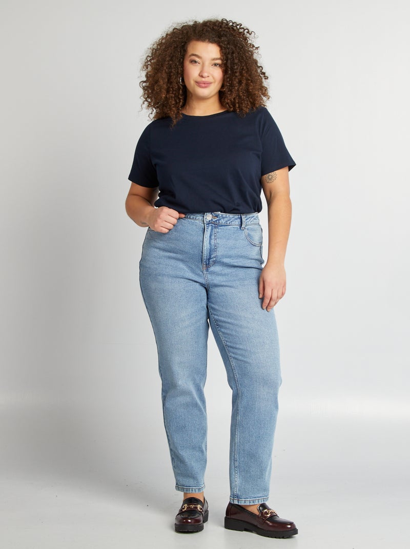 T-shirt en maille jersey manches courtes Marine - Kiabi