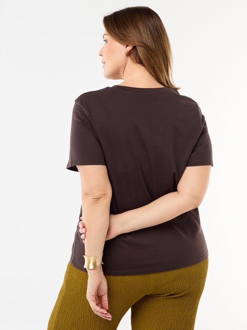 T-shirt en maille jersey manches courtes - Kiabi