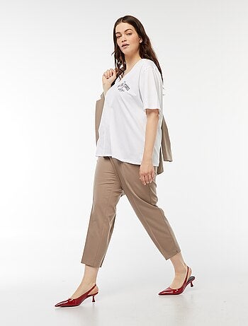 T-shirt en maille jersey 'The Rolling Stones' col V