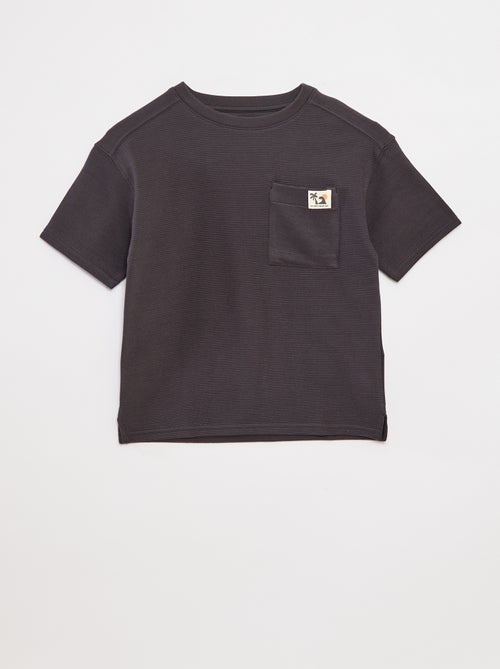 T-shirt en maille ottoman - Kiabi