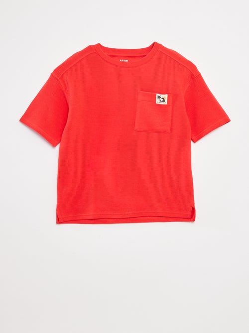 T-shirt en maille ottoman - Kiabi