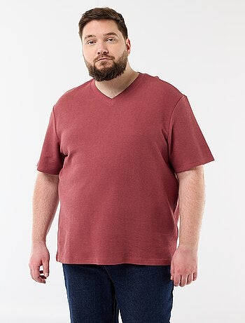 T-shirt en maille piquée manches courtes
