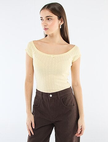 T-shirt en maille pointelle