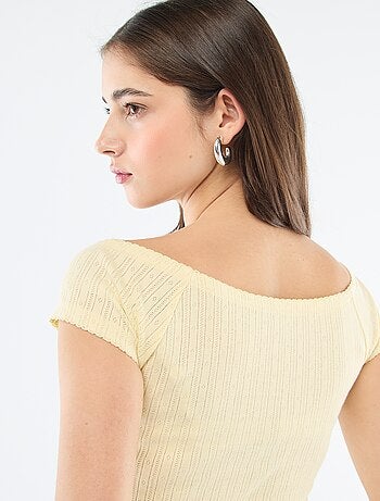 T-shirt en maille pointelle