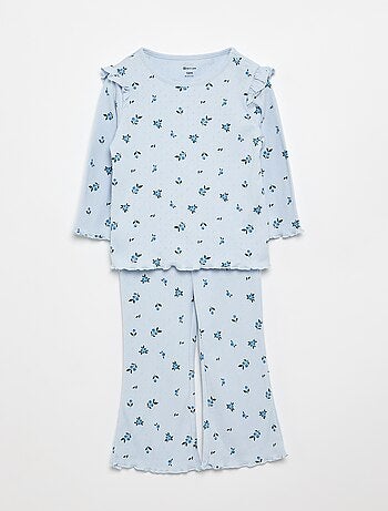 T-shirt en maille pointelle + pantalon - 2 pièces
