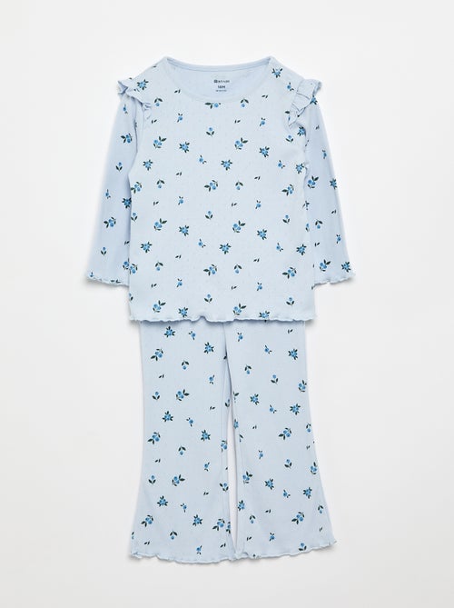 T-shirt en maille pointelle + pantalon - 2 pièces - Kiabi