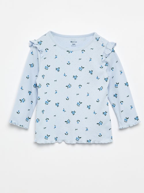T-shirt en maille pointelle + pantalon - 2 pièces - Kiabi
