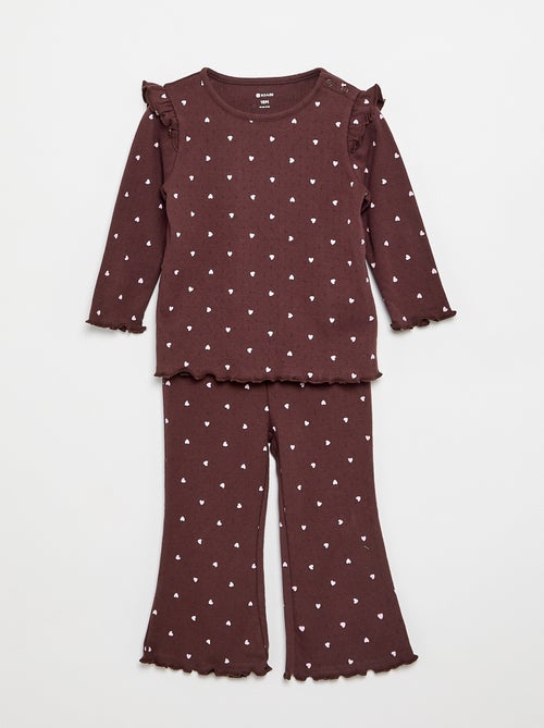 T-shirt en maille pointelle + pantalon - 2 pièces - Kiabi T-shirt en maille pointelle + pantalon - 2 pièces - Kiabi