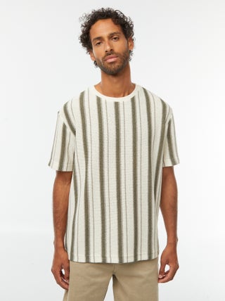 T-shirt en maille tricot à manches courtes