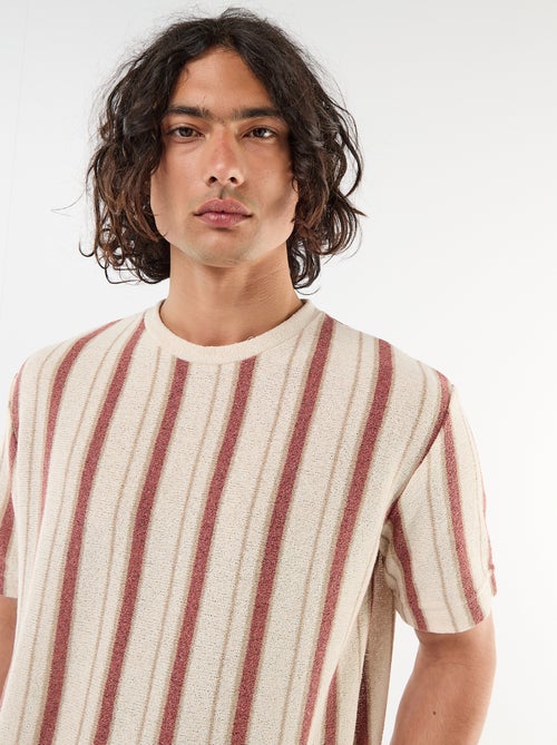 T-shirt en maille tricot à manches courtes - Kiabi