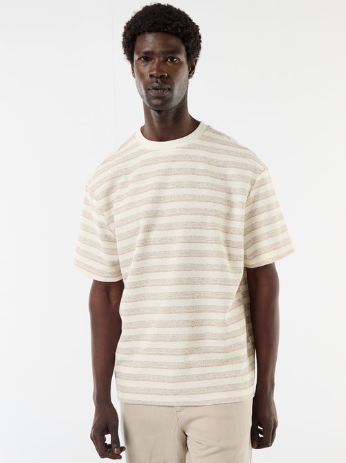 T-shirt en maille tricot à manches courtes - Kiabi