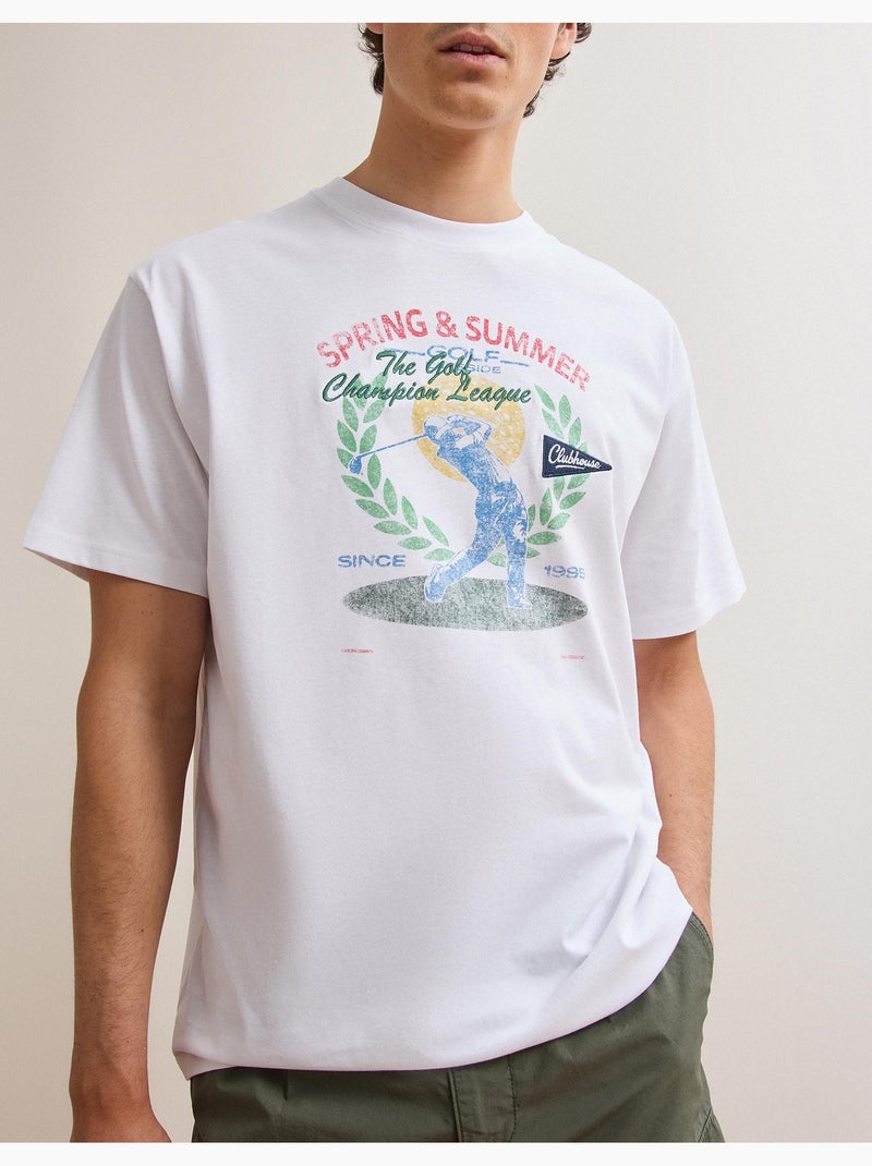 T-shirt en maillot imprimé, MO Fashion Blanc - Kiabi