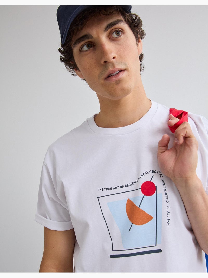 T-shirt en maillot imprimé, MO Fashion Blanc - Kiabi