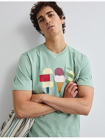 T-shirt en maillot imprimé, MO Fashion