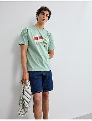 T-shirt en maillot imprimé, MO Fashion