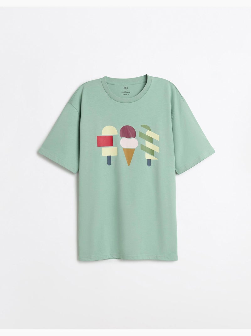 T-shirt en maillot imprimé, MO Fashion Vert - Kiabi