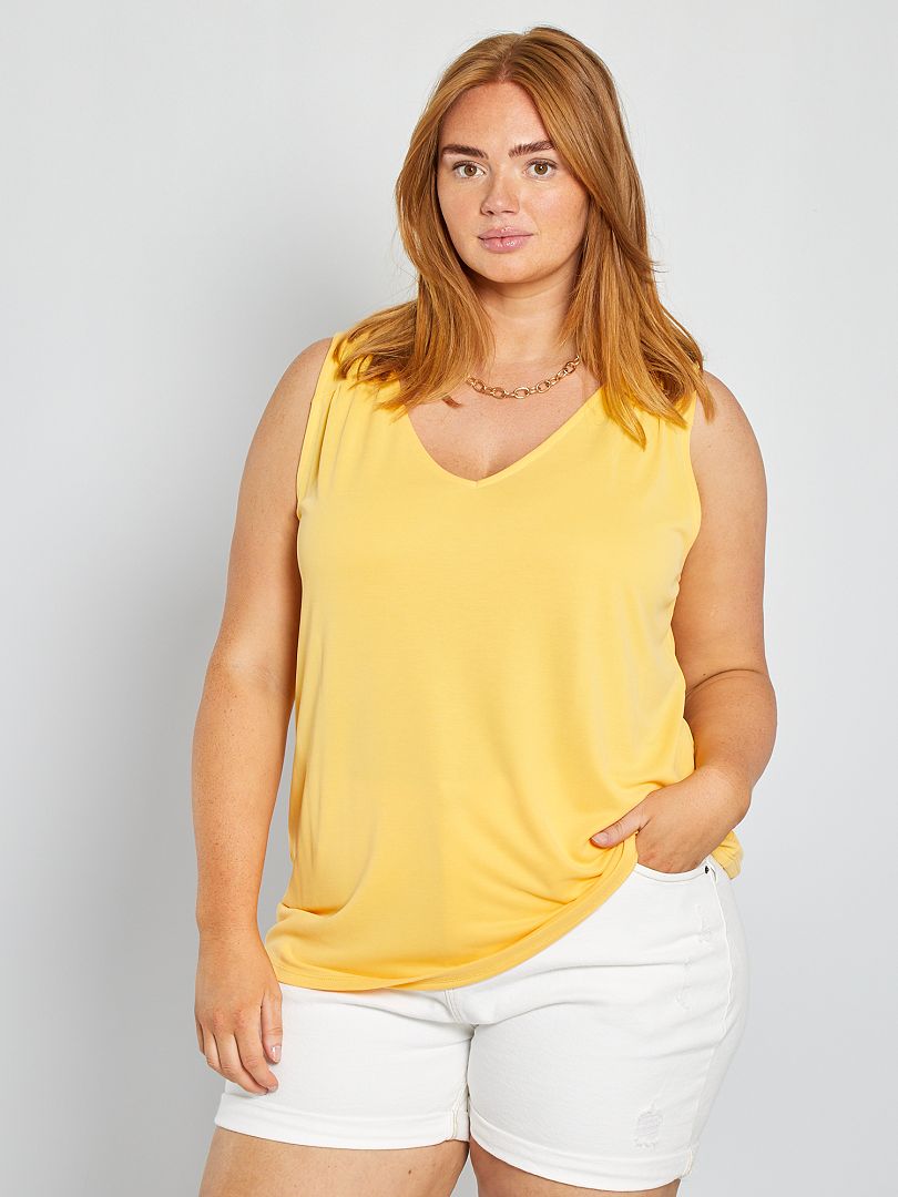 T-shirt en modal jaune doré - Kiabi