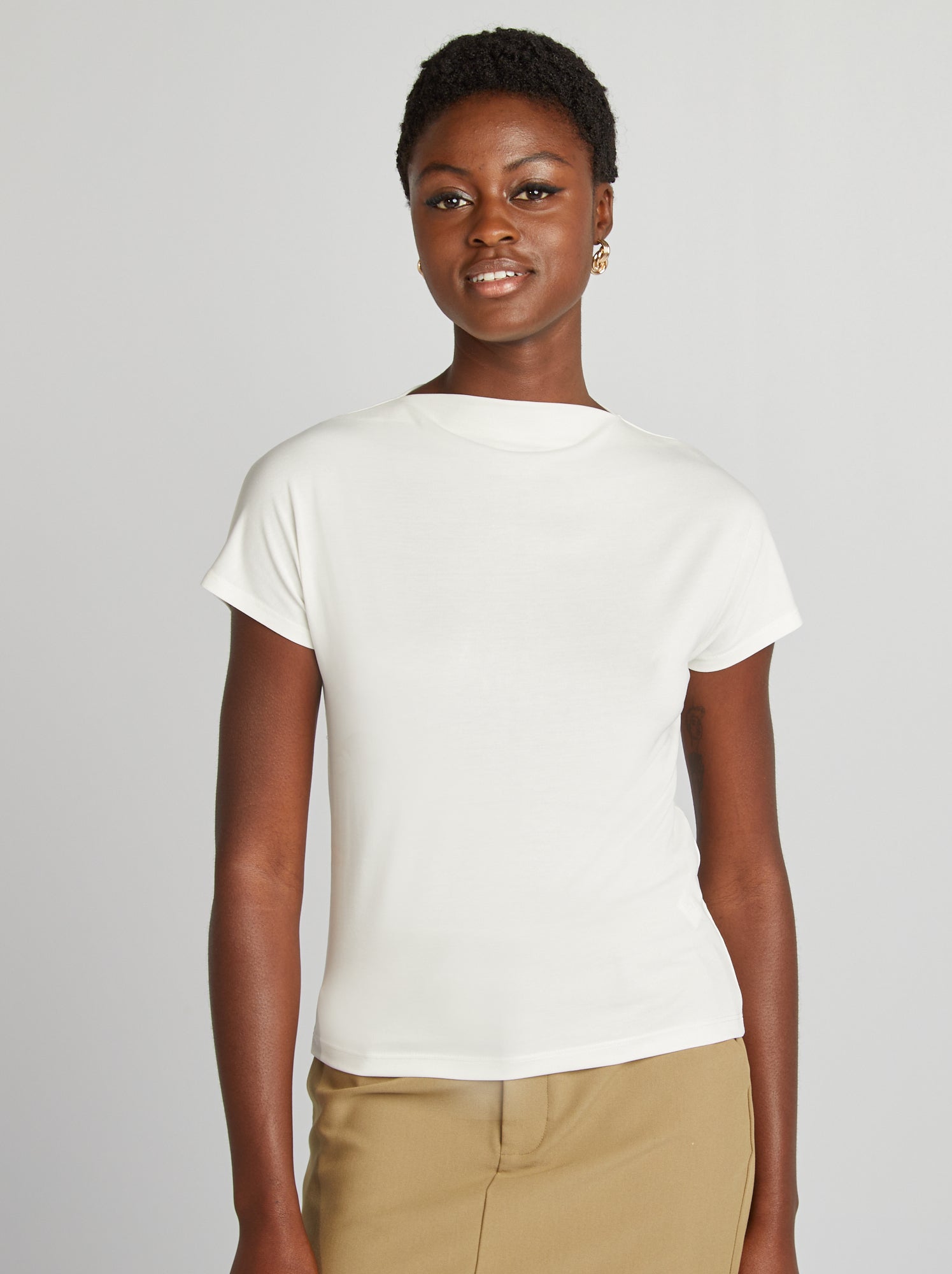 Tee shirt blanc uni femme online