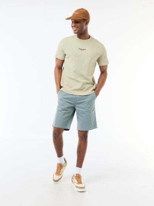 T-shirt en piqué de coton à manches courtes - Kiabi