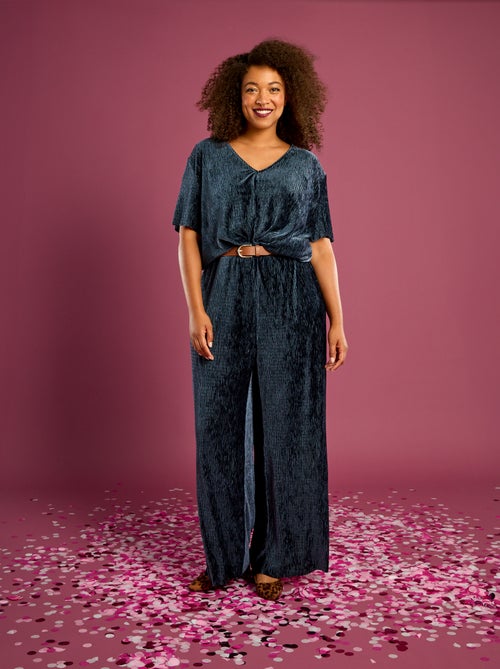 T-shirt en velours côtelé à manches courtes - Kiabi