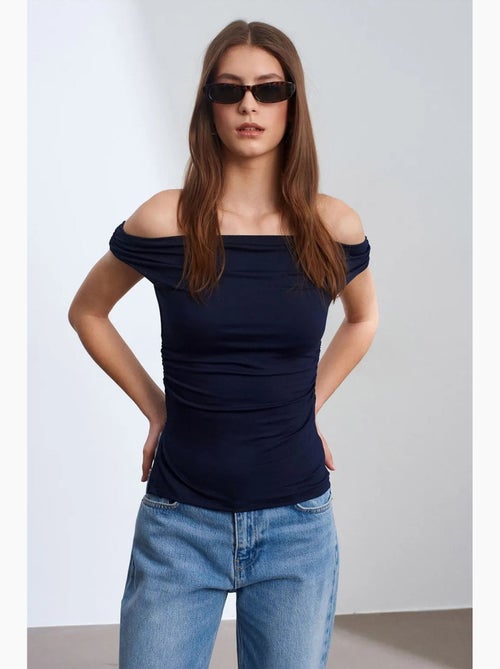 T-shirt épaules dénudées jersey manches courtes dilvin - Kiabi