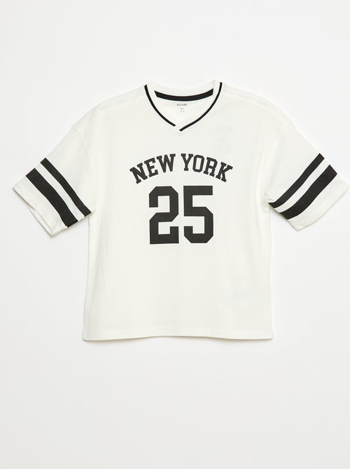 T-shirt esprit baseball - Kiabi