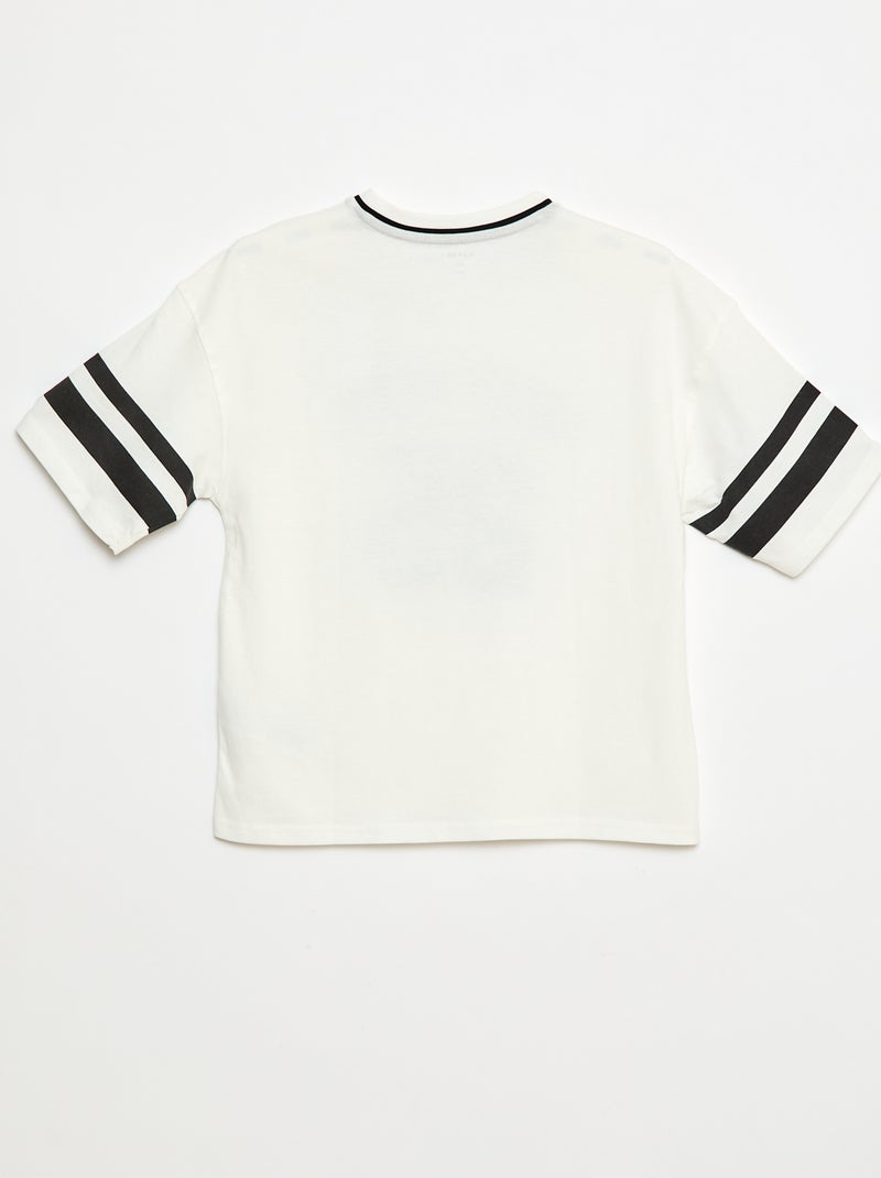 T-shirt esprit baseball Blanc - Kiabi