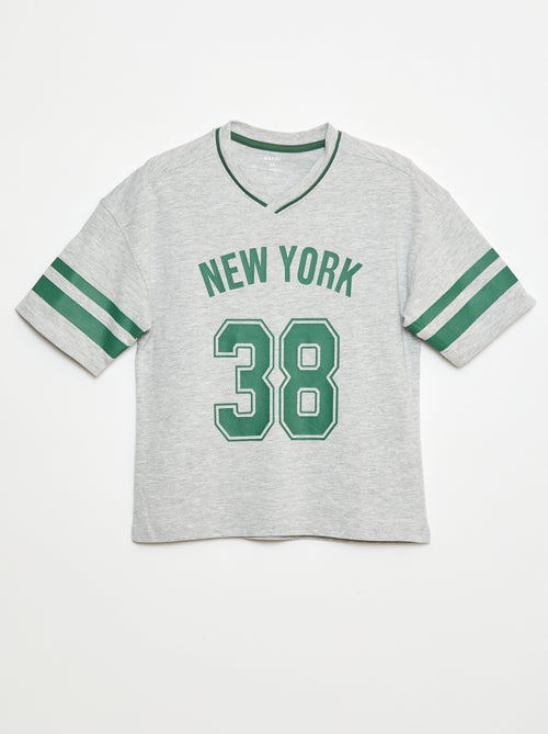 T-shirt esprit baseball - Kiabi