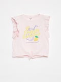T-shirt fantaisie en coton ROSE - Kiabi