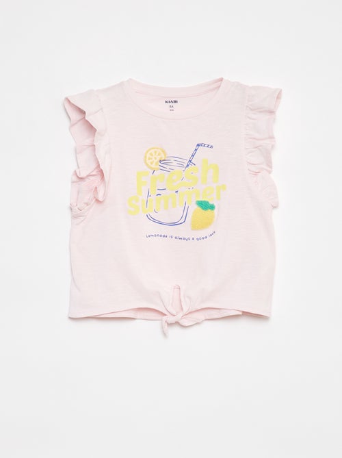 T-shirt fantaisie en coton - Kiabi