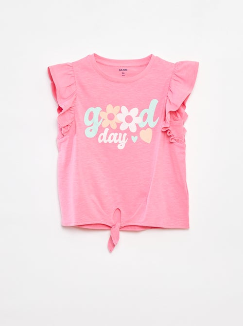 T-shirt fantaisie en coton - Kiabi
