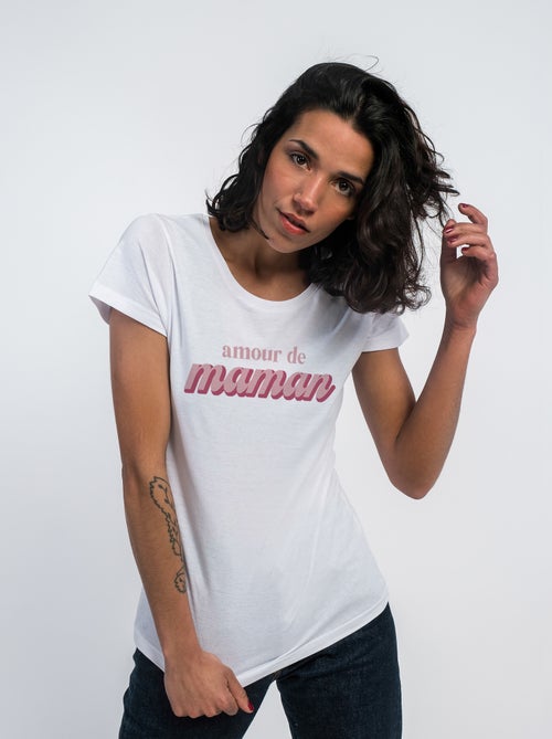 T-shirt Femme - AMOUR DE MAMAN - Kiabi