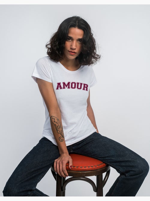 T-shirt Femme - AMOUR TYPO USA - Kiabi T-shirt Femme - AMOUR TYPO USA - Kiabi