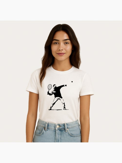 T-shirt Femme - APOH BANKSY TENNIS - Kiabi T-shirt Femme - APOH BANKSY TENNIS - Kiabi
