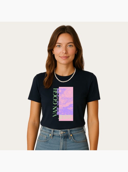T-shirt Femme - APOH VAN GOGH STARRY NIGHT SCRIBBLE - Kiabi T-shirt Femme - APOH VAN GOGH STARRY NIGHT SCRIBBLE - Kiabi