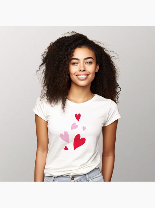 T-shirt Femme - BACK MANY HEARTS - Kiabi T-shirt Femme - BACK MANY HEARTS - Kiabi