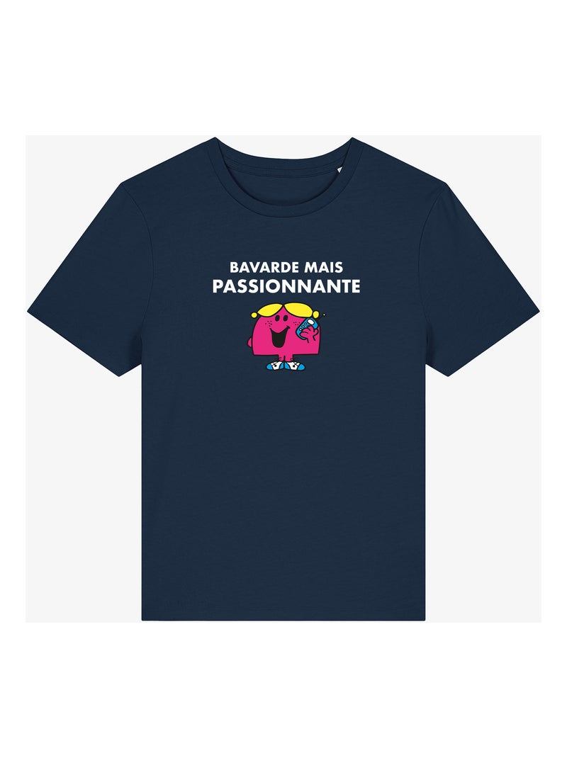 T-shirt Femme - BAVARDE MAIS PASSIONNANTE Bleu marine - Kiabi