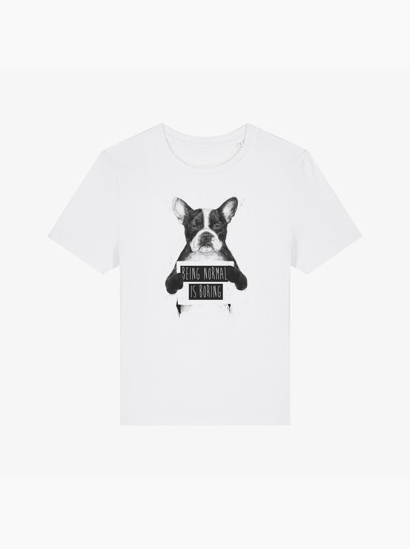 T-shirt Femme - BEING NORMAL IS BORING Blanc - Kiabi