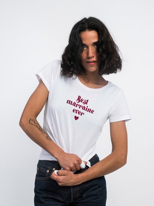 T-shirt Femme - BEST MARRAINE - Kiabi T-shirt Femme - BEST MARRAINE - Kiabi