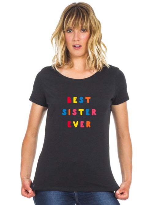 T-shirt Femme - BEST SISTER EVER COLORÉE WAF - Kiabi
