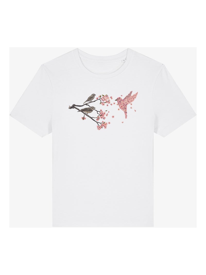 T-shirt Femme - BLOSSOM BIRD Blanc - Kiabi