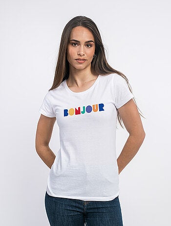 T-shirt Femme - BONJOUR COLORÉ