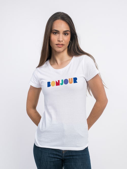 T-shirt Femme - BONJOUR COLORÉ - Kiabi T-shirt Femme - BONJOUR COLORÉ - Kiabi