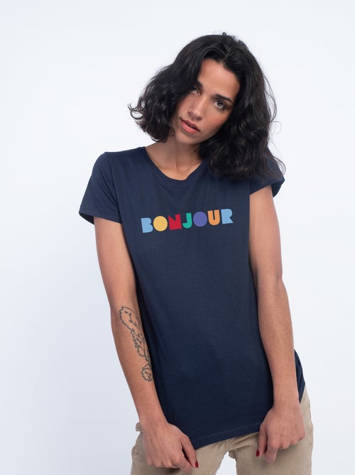 T-shirt Femme - BONJOUR COLORÉ - Kiabi T-shirt Femme - BONJOUR COLORÉ - Kiabi