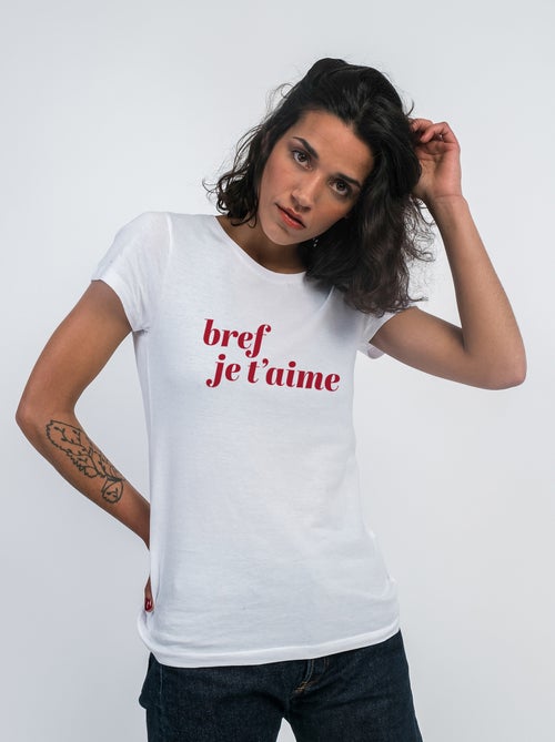 T-shirt Femme - BREF JE T'AIME MPT - Kiabi T-shirt Femme - BREF JE T'AIME MPT - Kiabi